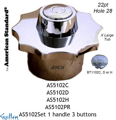 JER AS5102PR;__ 22pt; knob Metal handle pair; in Chrome