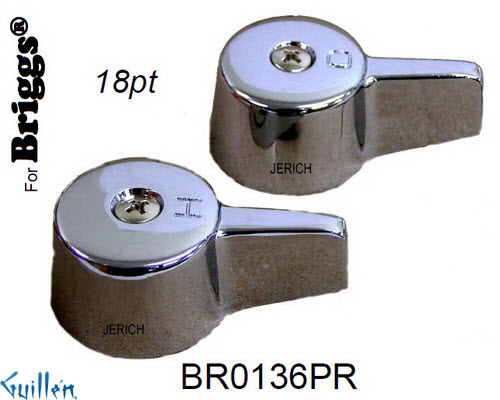 JER BR0136PR;__ 18pt; lever Metal handle pair; in Chrome
