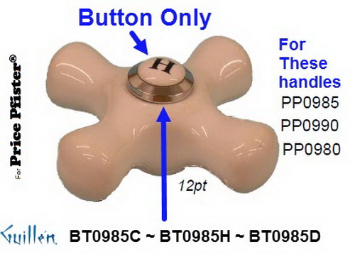 JER BT0985D;__ UNK; Button diverter diverter; in Chrome