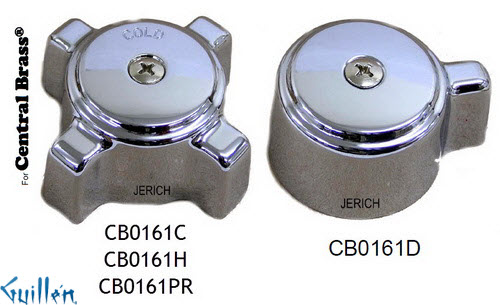 JER CB0161PR;__ UNK; knob w/ 4 prongs Metal handle pair; in Chrome