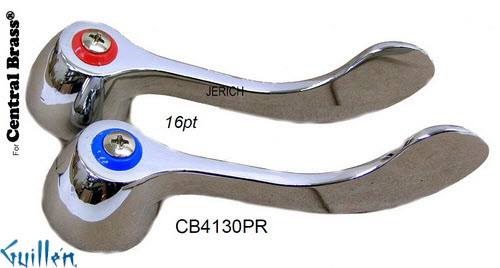 JER CB4130PR;__ 16pt; lever Metal handle pair; in Chrome