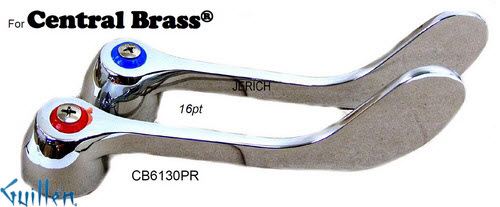 JER CB6130PR;__ 16pt; lever Metal handle pair; in Chrome