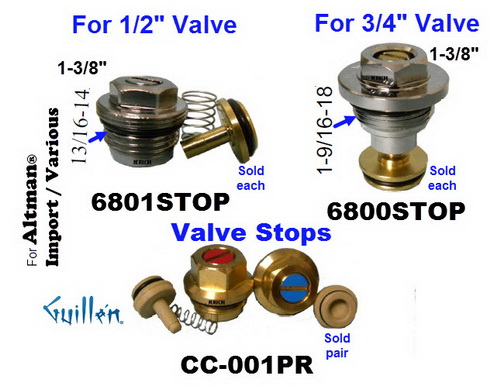 JER CC-001PR;;__ UNK; UNK; Thermostatic stop stems for 1/2 valve; in Unfinish