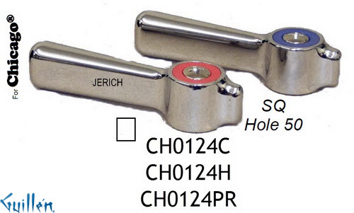JER CH0124PR;__ SQ; lever Metal handle pair; in Chrome