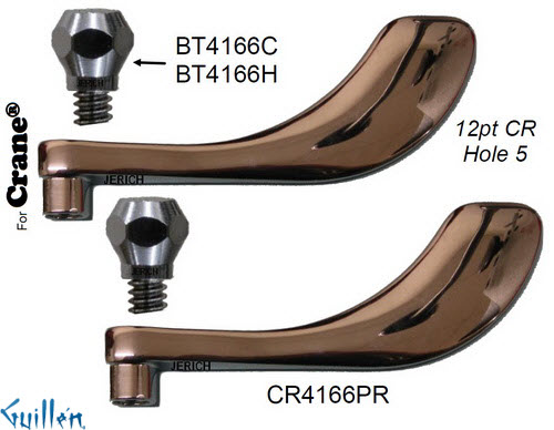 JER CR4166PR;__ 12pt; lever Zinc handle pair; in Chrome