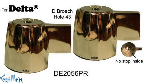 JER DE2056PR;__ D; lever Zinc handle pair; in Chrome
