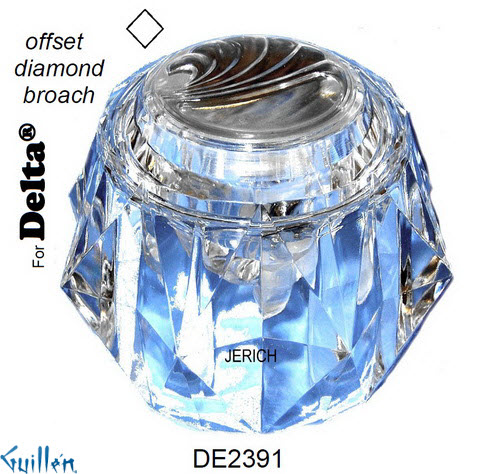 JER DE2391;__ Dmd; knob Acrylic handle ; in Chrome
