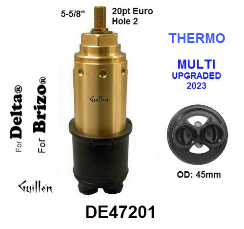 JER DE47201;;__ 5-5/8in 20pt; Thermostatic cartridge; in Unfinish; Upgraded. Replaces RP47201