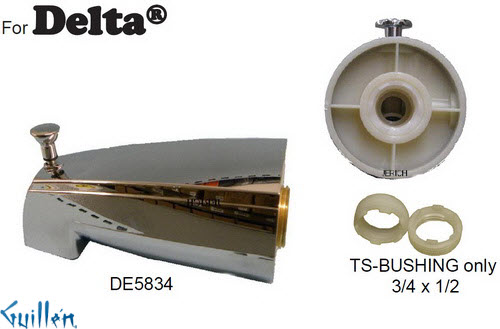 JER DE5834;;__ ; tub spout; in Chrome