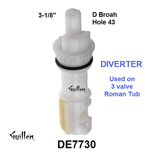Jerich DE7730;;__ 3-1/8in D; Diverter cartridge; in Unfinish