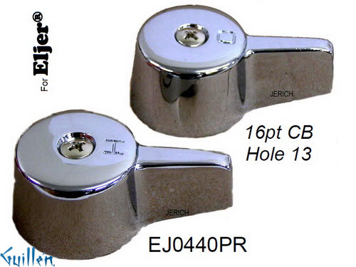 JER EJ0440PR;__ 16pt; lever Metal handle pair; in Chrome