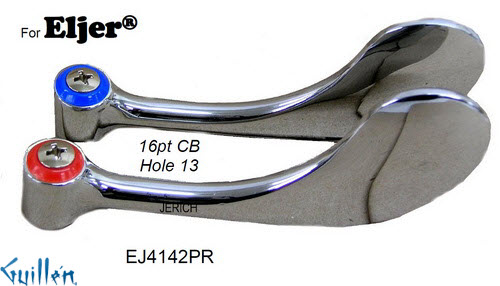 JER EJ4142PR;__ 16pt; lever Metal handle pair; in Chrome