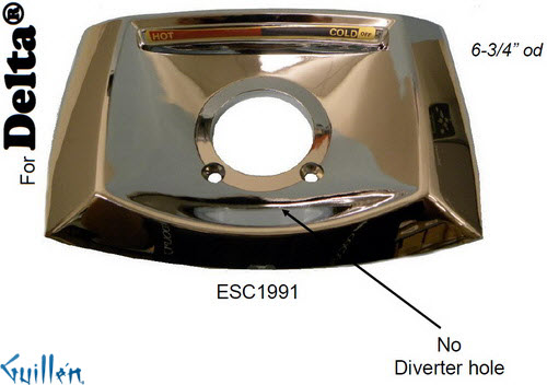 JER ESC1991;; scaldguard escutcheon ; in Chrome