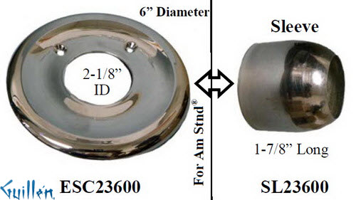 JER ESC23600;;__2~3/8in; escutcheon only; in Chrome