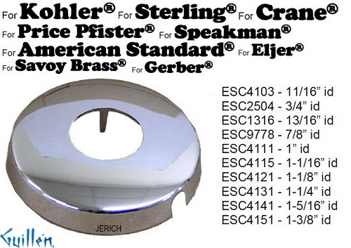 JER ESC2504;; escutcheon; in Chrome