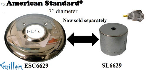 JER ESC6629;; escutcheon with screws; in Chrome