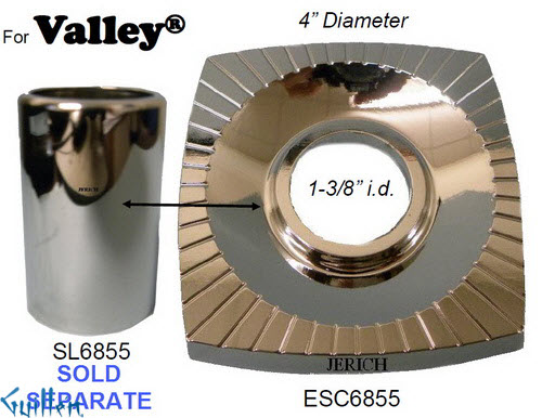 JER ESC6855;; square escutcheon; in Chrome