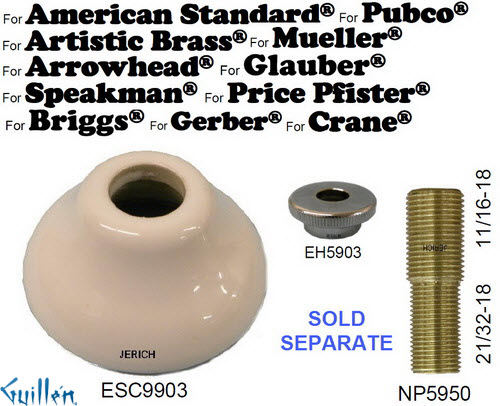 JER ESC9903;; escutcheon porcelain; in Chrome
