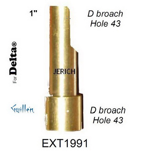 JER EXT1991; __ 1in; D x D; Stem extension; in Unfinish