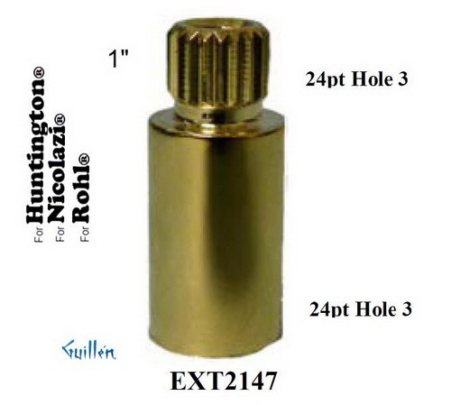 JER EXT2147; __ 1in; 24pt x 24pt; Stem extension; in Unfinish