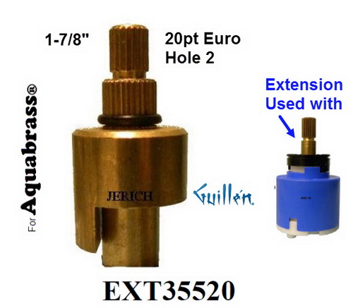JER EXT35520; __ 1-7/8in 20pt; Stem extension; in Unfinish