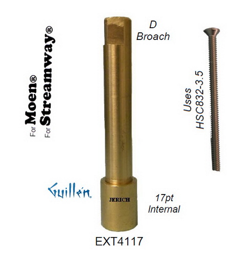 JER EXT4117; __ ; D x 17pt; Stem extension; in Unfinish