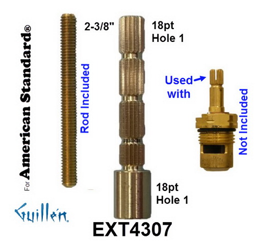 JER EXT4307; __ ; 18pt x 18pt; Stem extension; in Unfinish