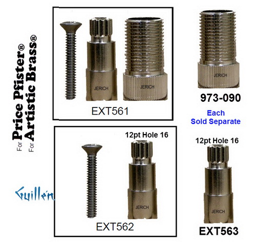 JER EXT563; __ ; 12pt; Stem extension; in Unfinish