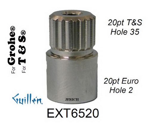 JER EXT6520; __ ; 20pt x 20pt; Stem extension; in Unfinish
