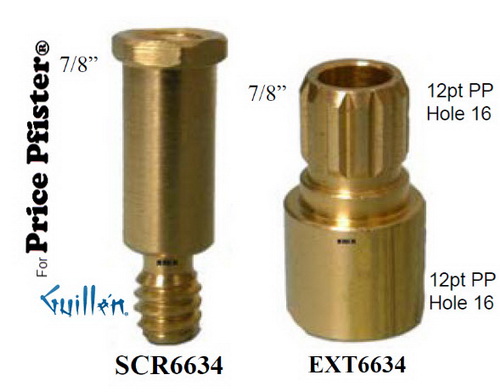 JER EXT6634; __ 7/8in; 12pt; Stem extension; in Unfinish