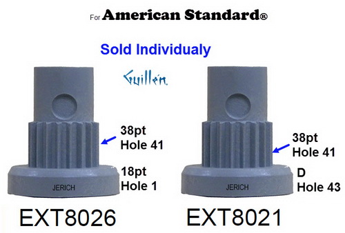 JER EXT8026; __ ; 38pt x 18pt; Stem extension; in Unfinish