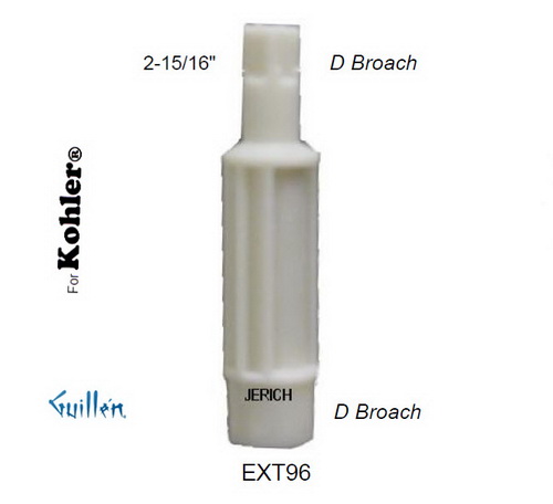 JER EXT96; __ 2-15/16in; D x D; Stem extension; in Unfinish