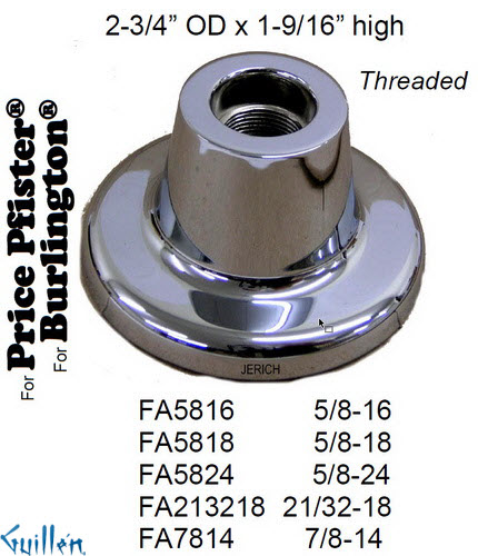 JER FA5816;; fit all bell escutcheon; in Chrome