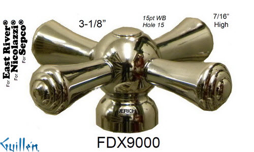 JER FDX9000;__ 3-1/8in 15pt; cross Metal handle ; in White