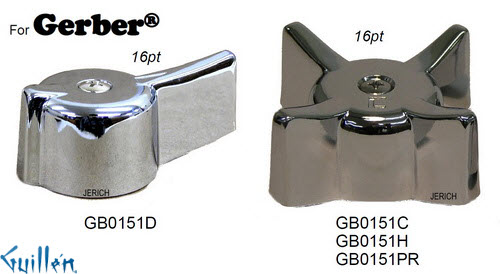 JER GB0151PR;__ 16pt; knob w/ 4 prongs Metal handle pair; in Chrome