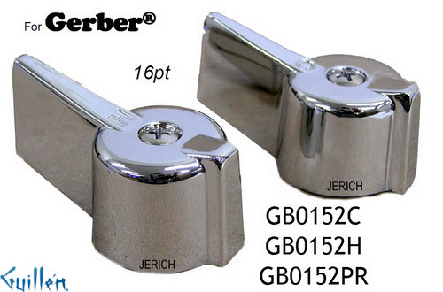 JER GB0152PR;__ 16pt; lever Metal handle pair; in Chrome