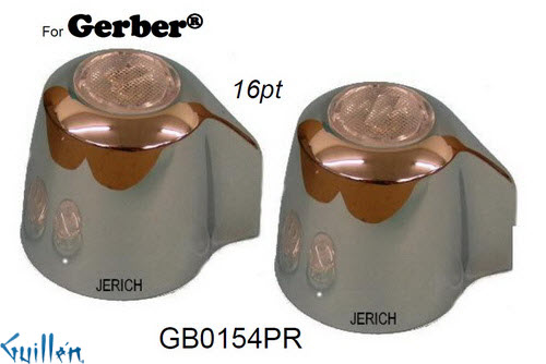 JER GB0154PR;__ 16pt; knob Metal handle pair; in Chrome