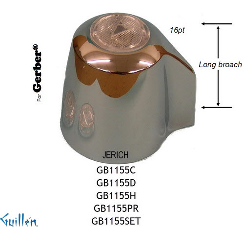 JER GB1155H;__ 16pt; lever Metal handle hot; in Chrome