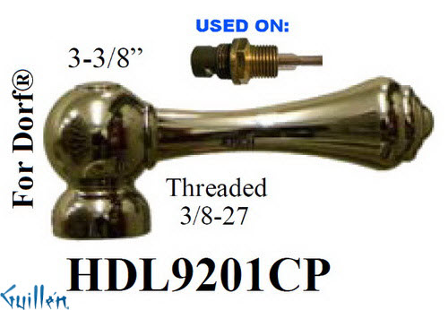JER HDL9201CP;__ 3-3/8in UNK; lever Metal handle ; in Chrome