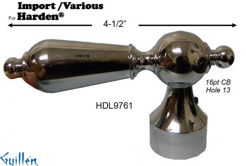 JER HDL9761;__ 4-1/2in 16pt; lever Metal handle ; in Chrome