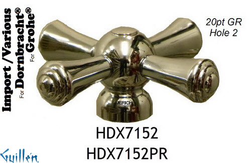 JER HDX7152;__ 20pt; cross Metal handle ; in Chrome