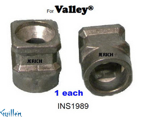 JER INS1989;__ SQ; brass handle insert ; in Unfinish