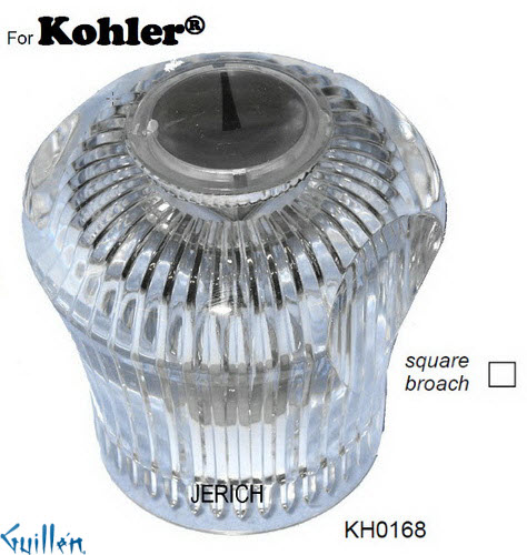 JER KH0168;__ SQ; knob Acrylic handle ; in Unfinish