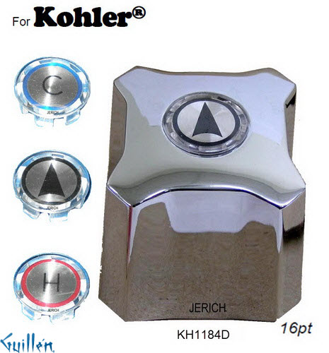 JER KH1184D;__ 16pt; knob Metal handle diverter; in Chrome