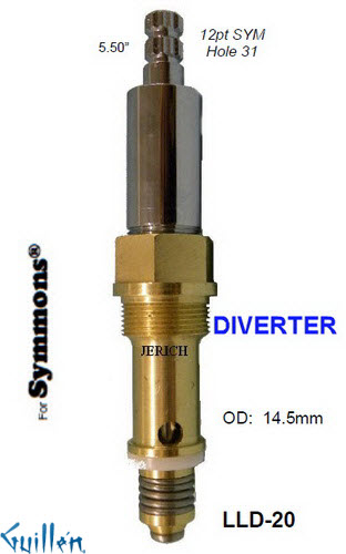 JER LLD-20;; __ 5-1/2in 12pt; Diverter cartridge; in Chrome