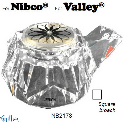 JER NB2178;__ SQ; knob Acrylic handle ; in Chrome