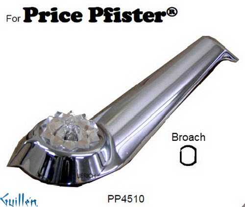 JER PP4510;__ Oval; lever Metal handle ; in Chrome