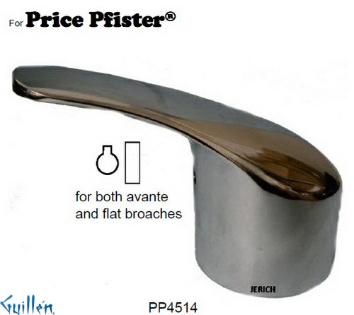 JER PP4514;__ Flat; lever Metal handle Avante ; in Chrome
