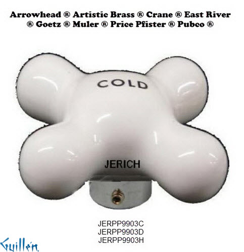 JER PP9903C;__ UNK; cross Porcelain handle cold; in White
