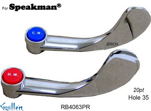 JER RB4063PR;__ 20pt; lever Metal handle pair; in Chrome
